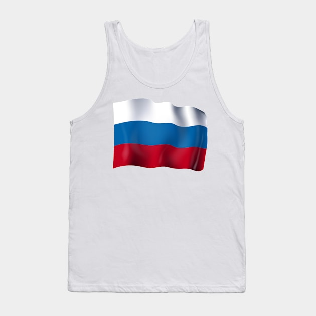 Russia flag Tank Top by SerenityByAlex